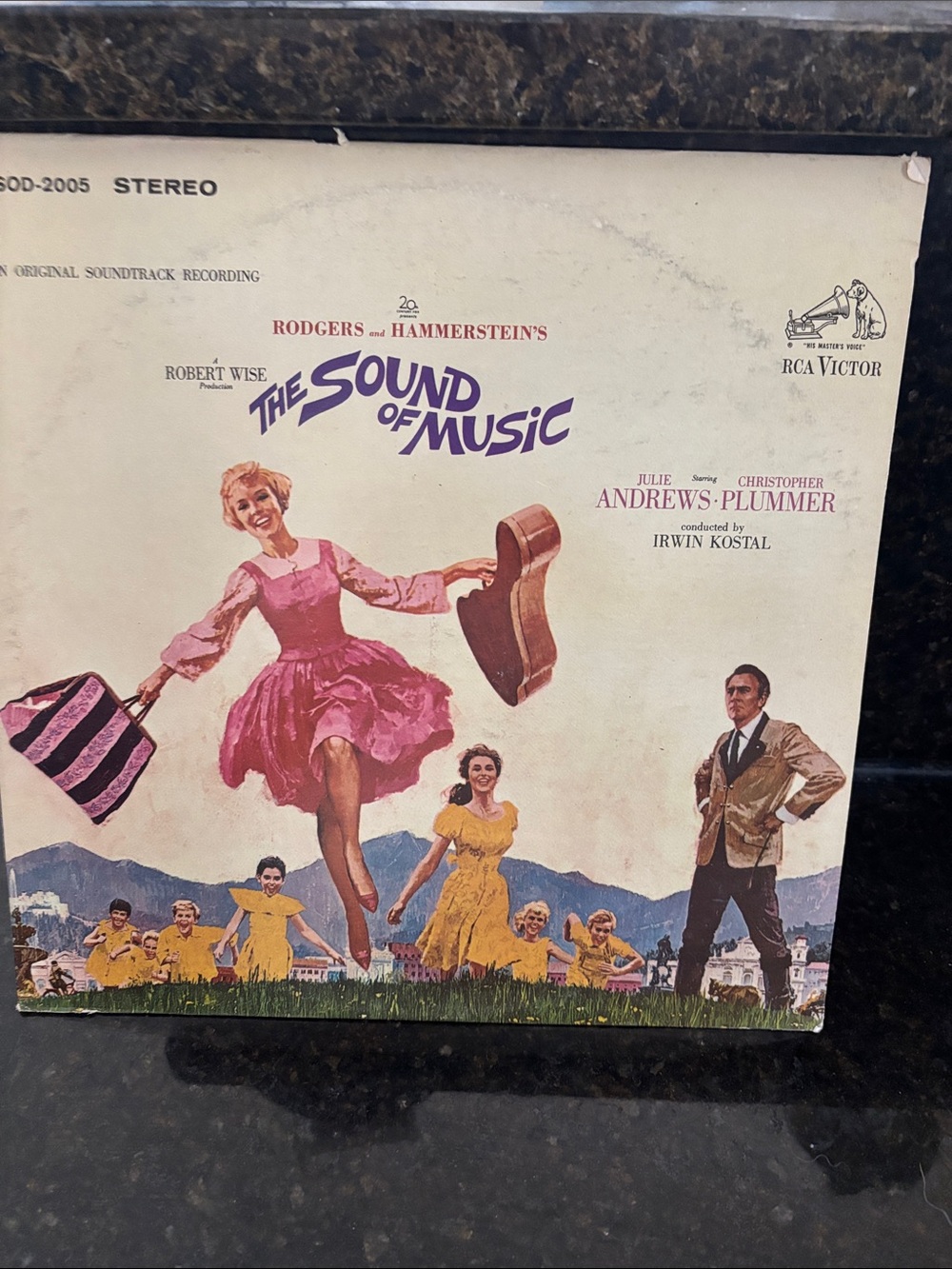 The Sound of Music Vinyl Record - White & Pink Cover 1965